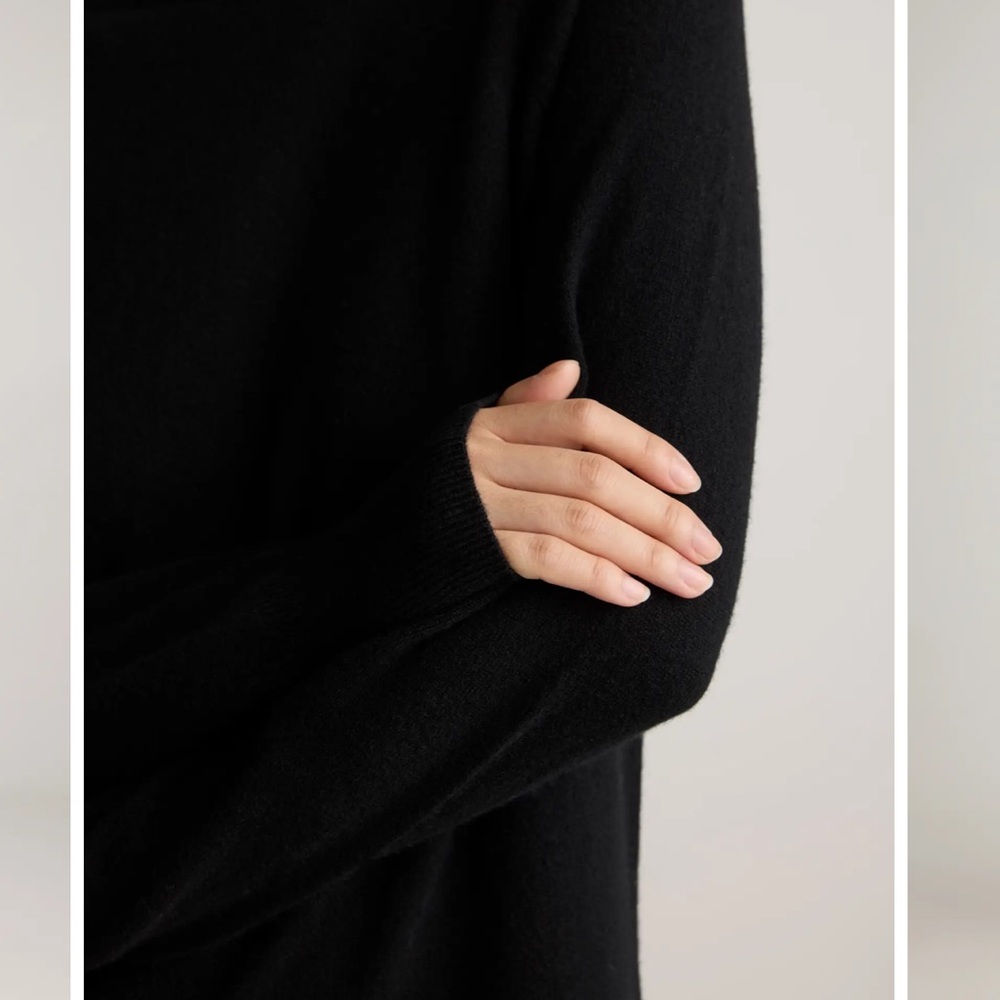 Quince Mongolian Cashmere Turtleneck
Sweater Dress in black size M NEW with tags - Picture 5 of 13